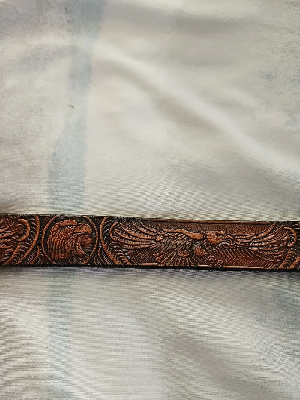 Vintage Western Indian Chief Eagle Leather Childs Belt 26